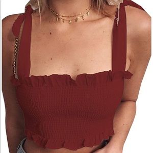 Women’s Frill Crop Tank Top